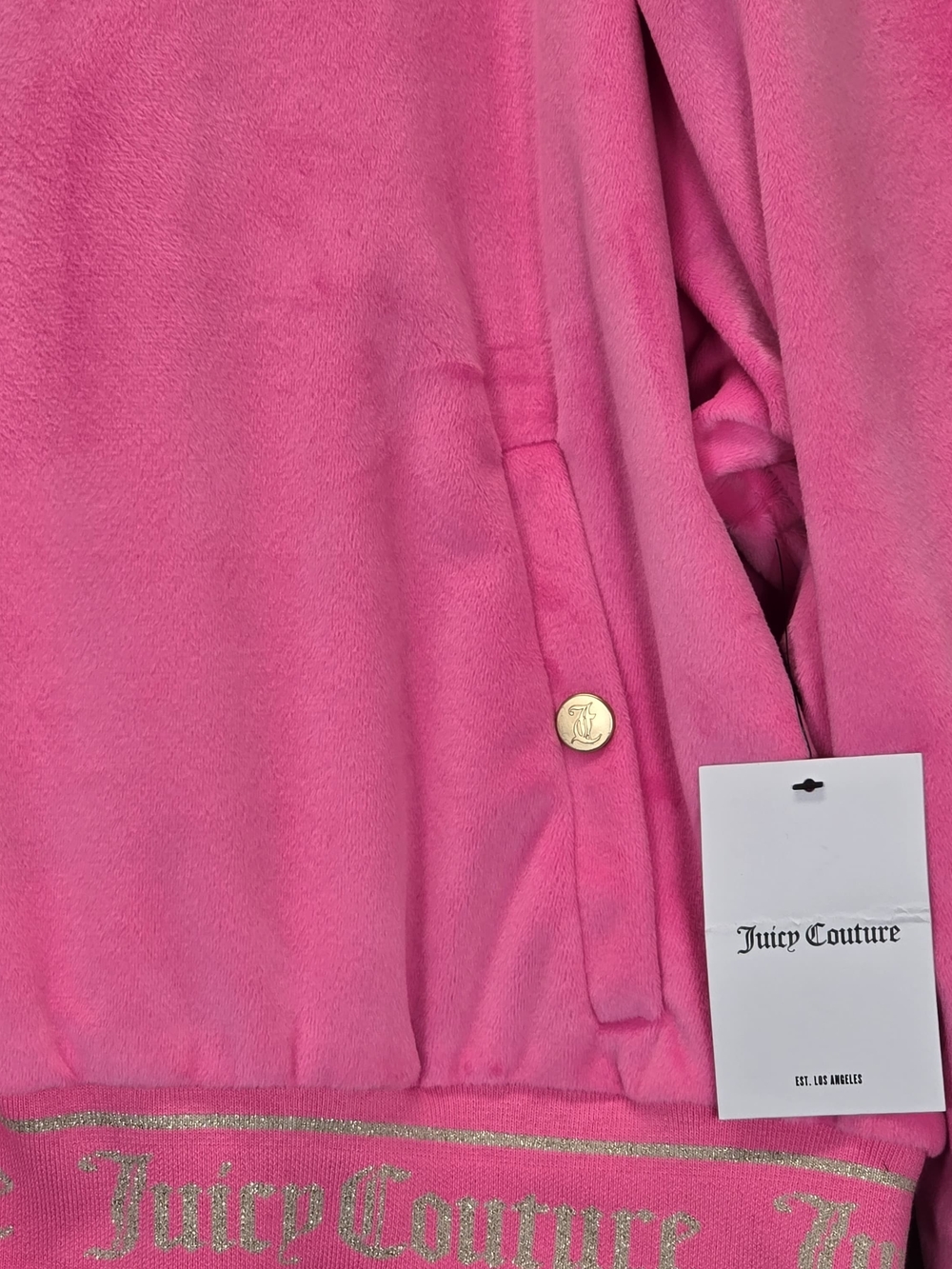 Women's Juicy Couture Reversible Bomber Jacket in Retro Pink 3X Gold/Pink - Picture 5 of 15